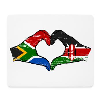 Afrique du Sud Kenya drapeau mains cœur utilisé - Tapis de souris (format paysage) - blanc - Devant