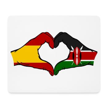Spanien Kenia Flagge Hände Herz - Mousepad (Querformat) - Weiß - Vorne