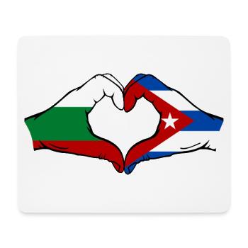 Bulgarien Kuba Flagge Hände Herzform - Mousepad (Querformat) - Weiß - Vorne
