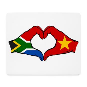 Südafrika Vietnam Flagge Hände Herzform - Mousepad (Querformat) - Weiß - Vorne