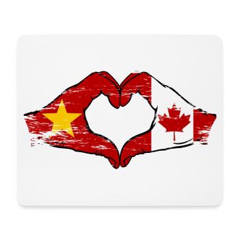 Vietnam Kanada Flagge Hände Herzform used - Mousepad (Querformat) - Weiß - Vorne