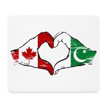 Drapeau du Canada Pakistan mains en forme de coeur utilisé - Tapis de souris (format paysage) - blanc - Devant