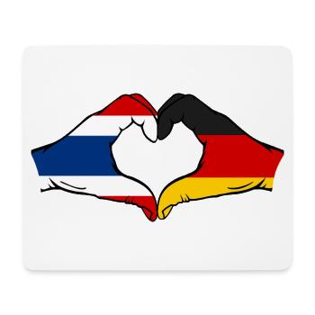 Thaïlande Allemagne Drapeau Mains Coeur Forme - Tapis de souris (format paysage) - blanc - Devant