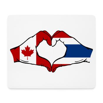 Kanada Thailand Flagge Hände Herzform - Mousepad (Querformat) - Weiß - Vorne