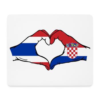 Kroatien Thailand Flagge Hände Herzform - Mousepad (Querformat) - Weiß - Vorne