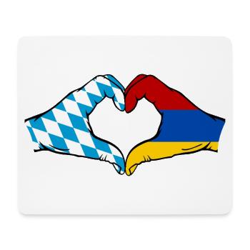 Bayern Armenien Flagge Hände Herzform - Mousepad (Querformat) - Weiß - Vorne