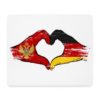 Montenegro Deutschland Flagge Hände Herzform used - Mousepad (Querformat) - Weiß - Vorne