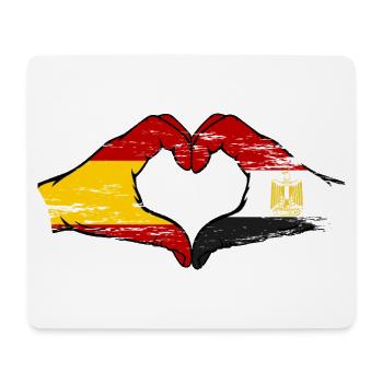 Spain Egypt Flag Hands Heart Shape Used - Mouse Pad (horizontal) - white - Front