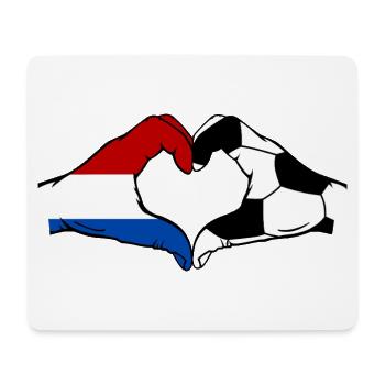 Holland Fussball Flagge Haende Herzform - Mousepad (Querformat) - Weiß - Vorne
