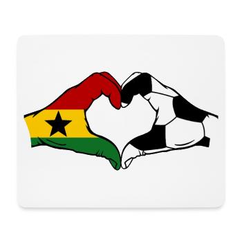 Ghana Fussball Flagge Haende Herzform - Mousepad (Querformat) - Weiß - Vorne