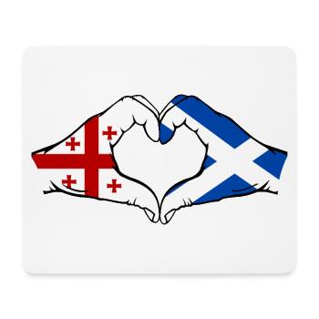Georgien Schottland Flagge Haende Herzform - Mousepad (Querformat) - Weiß - Vorne