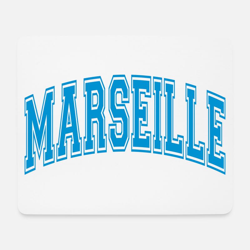 Marseille - Mousepad (Querformat) - Weiß