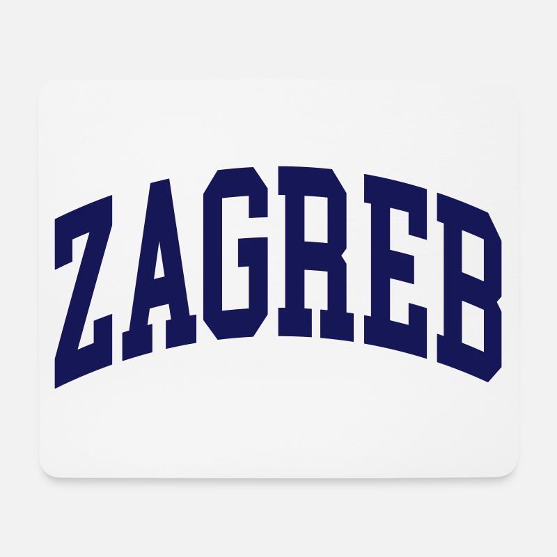 Zagreb - Mousepad (Querformat) - Weiß