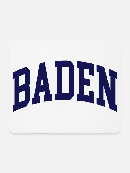 Baden - Mousepad (Querformat) - Weiß