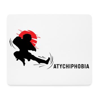 Atychiphobia - kick it - Mouse Pad (horizontal) - white - Front