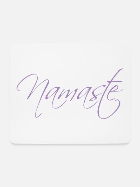 Namaste Schrift - Mousepad (Querformat) - Weiß