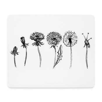 julibel / Löwenzahn Illustration - Mousepad (Querformat) - Weiß - Vorne