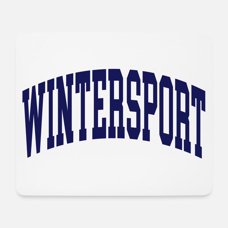 Wintersport - Mousepad (Querformat) - Weiß