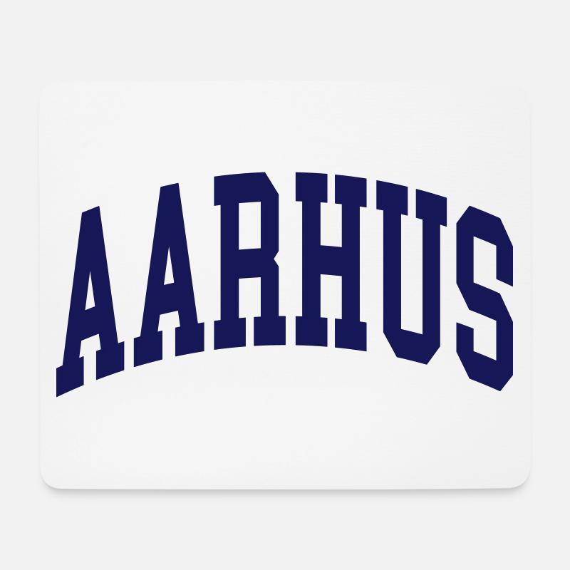 Aarhus - Mousepad (Querformat) - Weiß