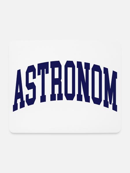 Astronom - Mousepad (Querformat) - Weiß