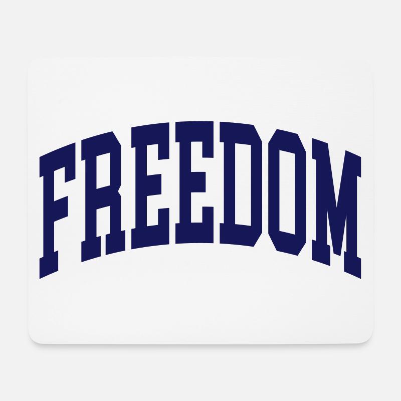 Freedom - Mousepad (Querformat) - Weiß