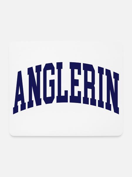 Anglerin - Mousepad (Querformat) - Weiß