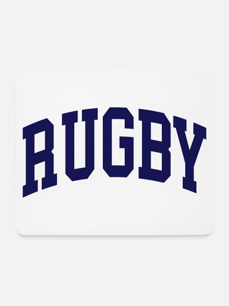 Rugby - Mousepad (Querformat) - Weiß