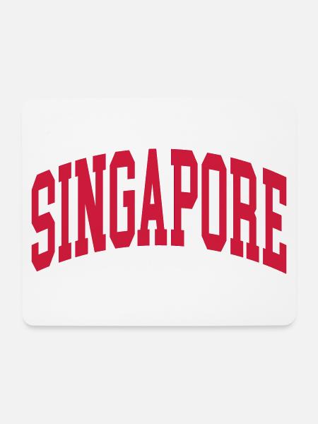 Singapore - Mousepad (Querformat) - Weiß