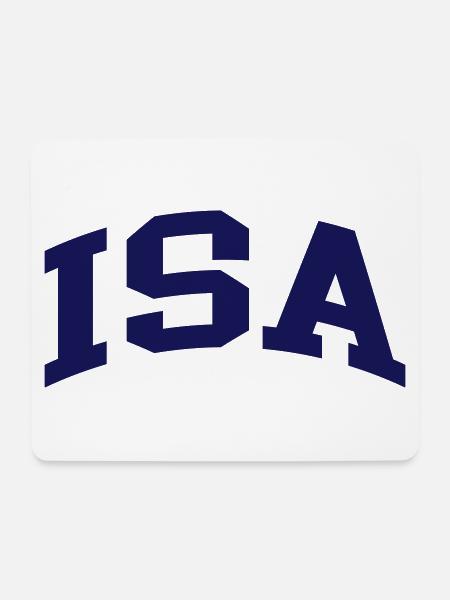 Isa - Mousepad (Querformat) - Weiß
