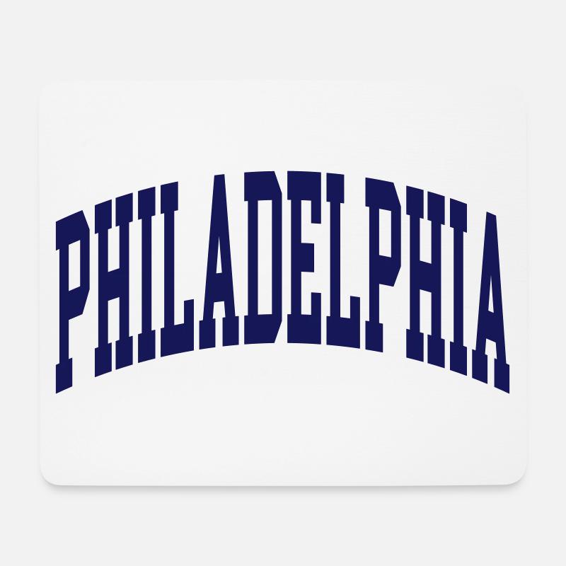 Philadelphie - Tapis de souris (format paysage) - blanc