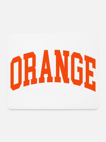 Orange - Mousepad (Querformat) - Weiß