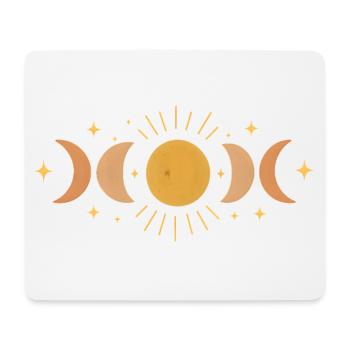 Faceted moon phase cover for night adventures - Mouse Pad (horizontal) - white - Front
