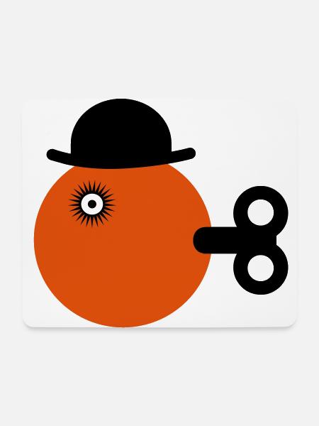 Orange im Uhrzeigersinn - Mousepad (Querformat) - Weiß