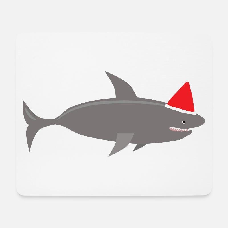 X-mas Shark - Mouse Pad (horizontal) - white