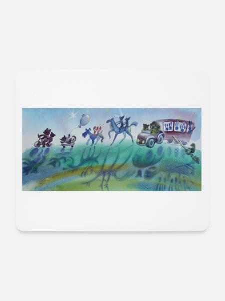 Tschukowski Parade Panorama - Mousepad (Querformat) - Weiß