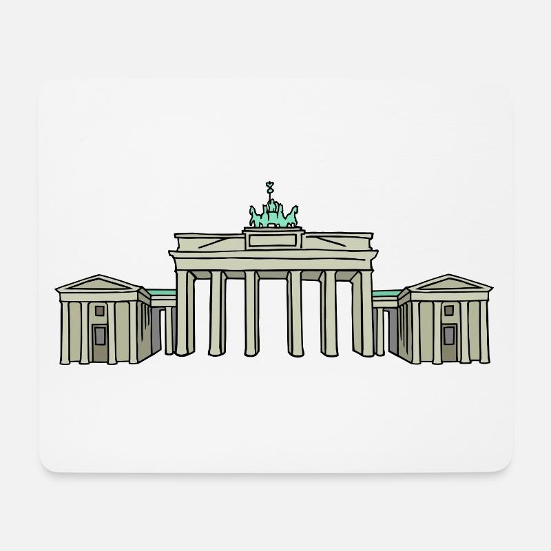 Brandenburger Tor BERLIN - Mousepad (Querformat) - Weiß