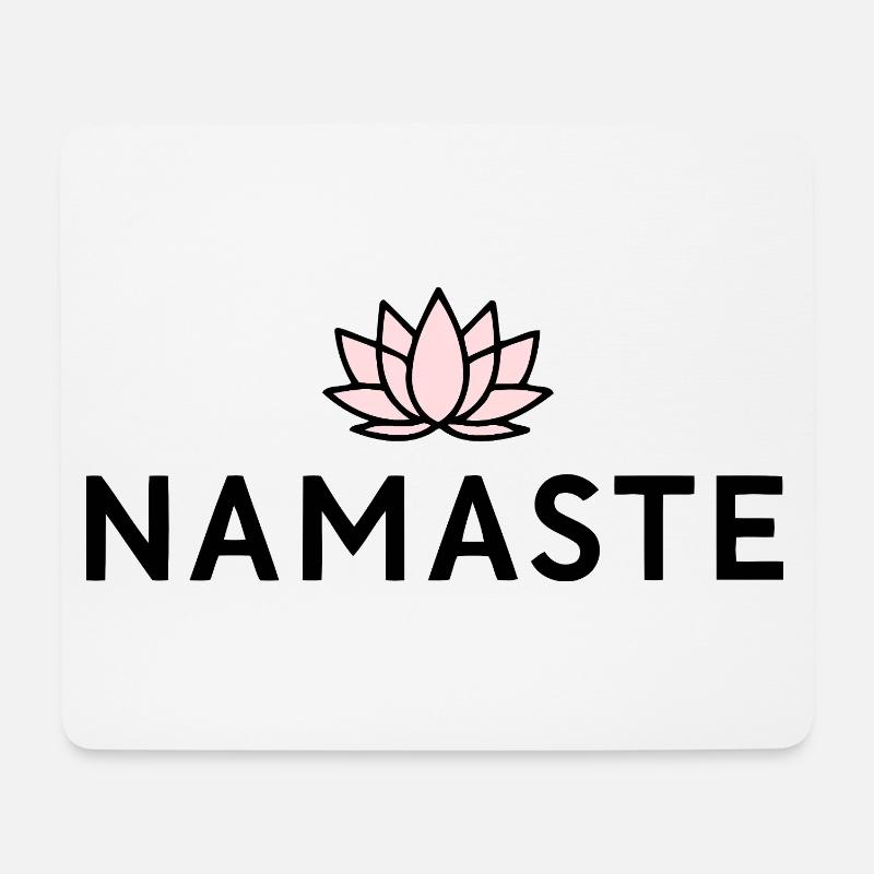 Lotus Zen Minimalist Black - Mouse Pad (horizontal) - white