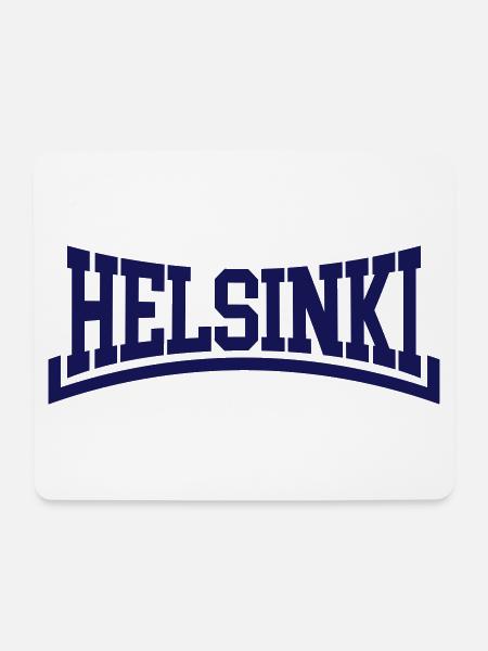 Helsinki - Mousepad (Querformat) - Weiß