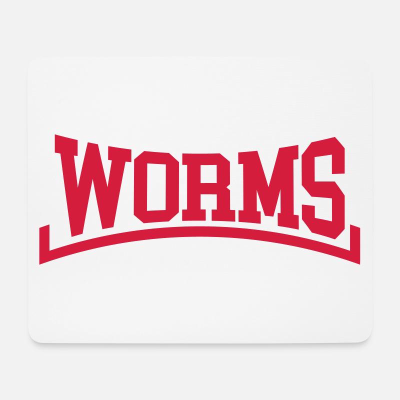 Worms - Mousepad (Querformat) - Weiß