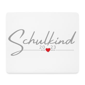 Schulkind Herz mit Namen personalisieren - Mousepad (Querformat) - Weiß - Vorne