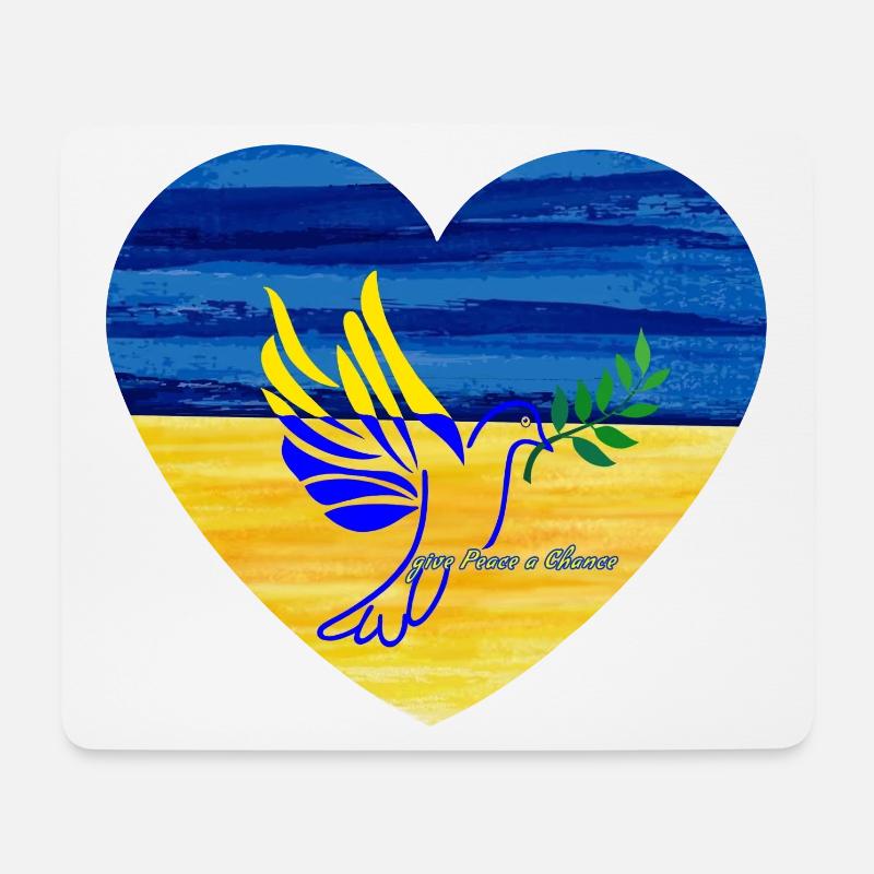 give Peace a chance for Ukraine - Mouse Pad (horizontal) - white