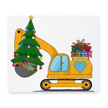 Pelle Noël jaune - Tapis de souris (format paysage) - blanc - Devant