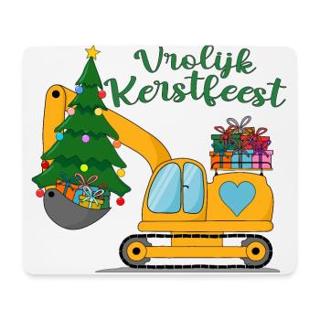 Graafmachine Vrolijk Kerstfeest in het geel - Mousepad (Querformat) - Weiß - Vorne