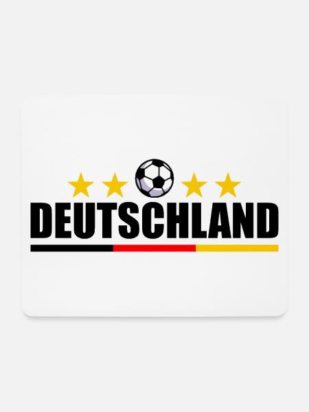 Fußball Deutschland Deutsche Flagge - Mousepad (Querformat) - Weiß