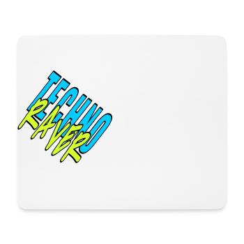 techno raver - Mousepad (Querformat) - Weiß - Vorne