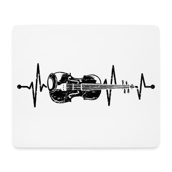 Violin Heartbeat Violin Violinist Violin Player - Mouse Pad (horizontal) - white - Front