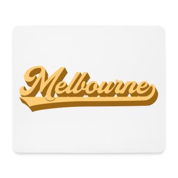 Melbourne Gold Retro Schrift - Mousepad (Querformat) - Weiß - Vorne
