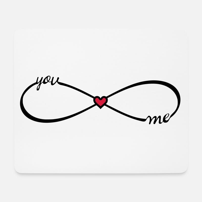 Unendlichkeitssymbol you & me Infinity BFF - Mousepad (Querformat) - Weiß