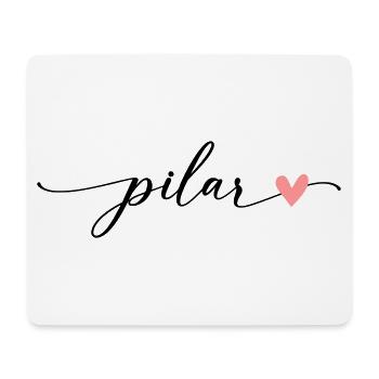 Police de calligraphie Pilar Name - Tapis de souris (format paysage) - blanc - Devant