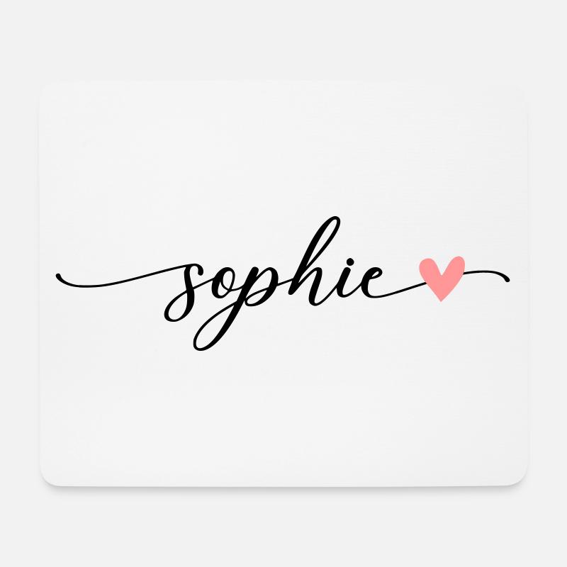 Sophie Name Calligraphy Font - Mouse Pad (horizontal) - white